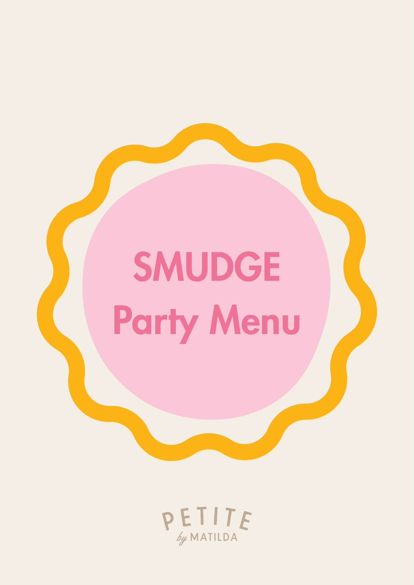 Petite by Matilda catering menu page 1