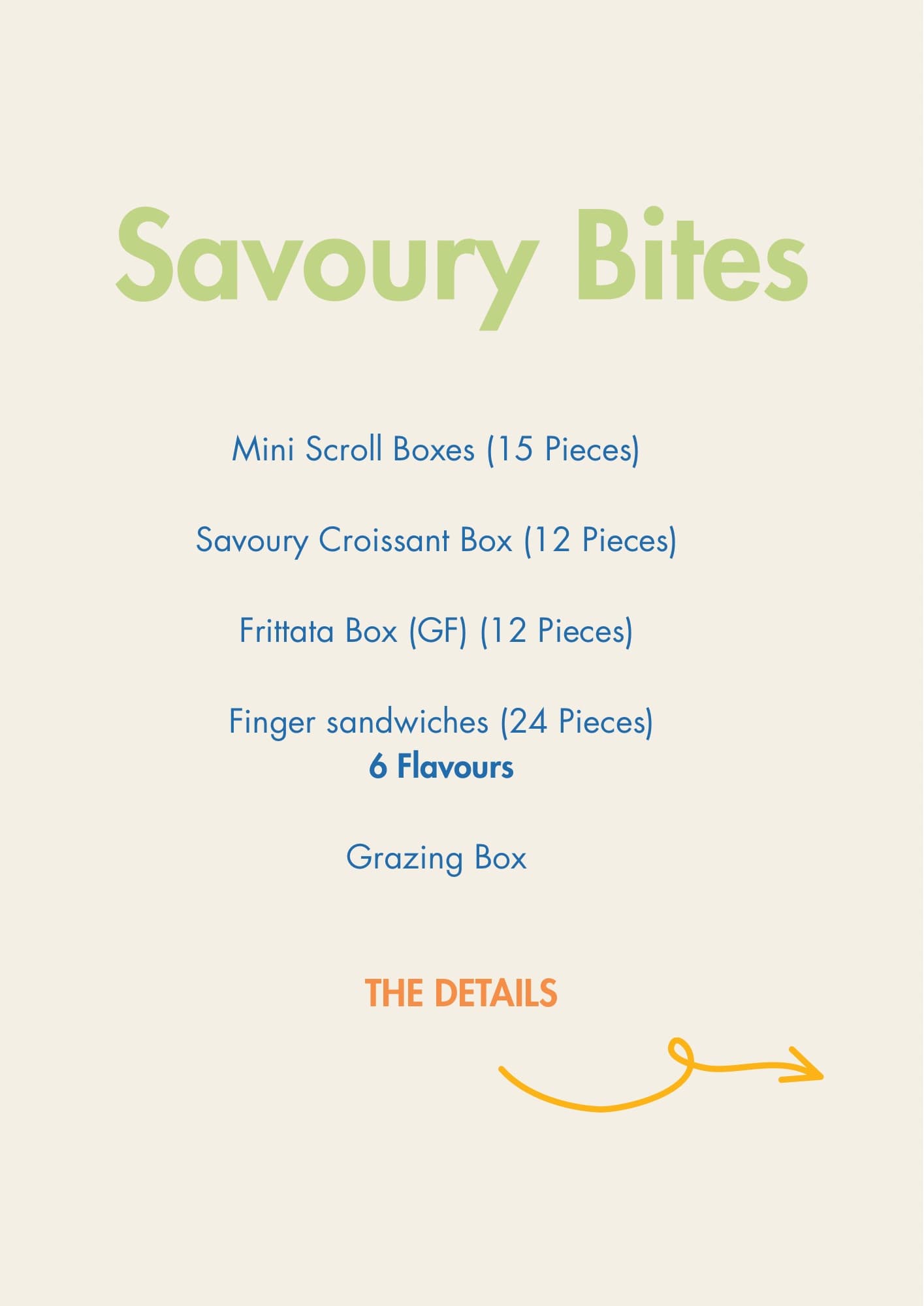 Petite by Matilda catering menu page 8