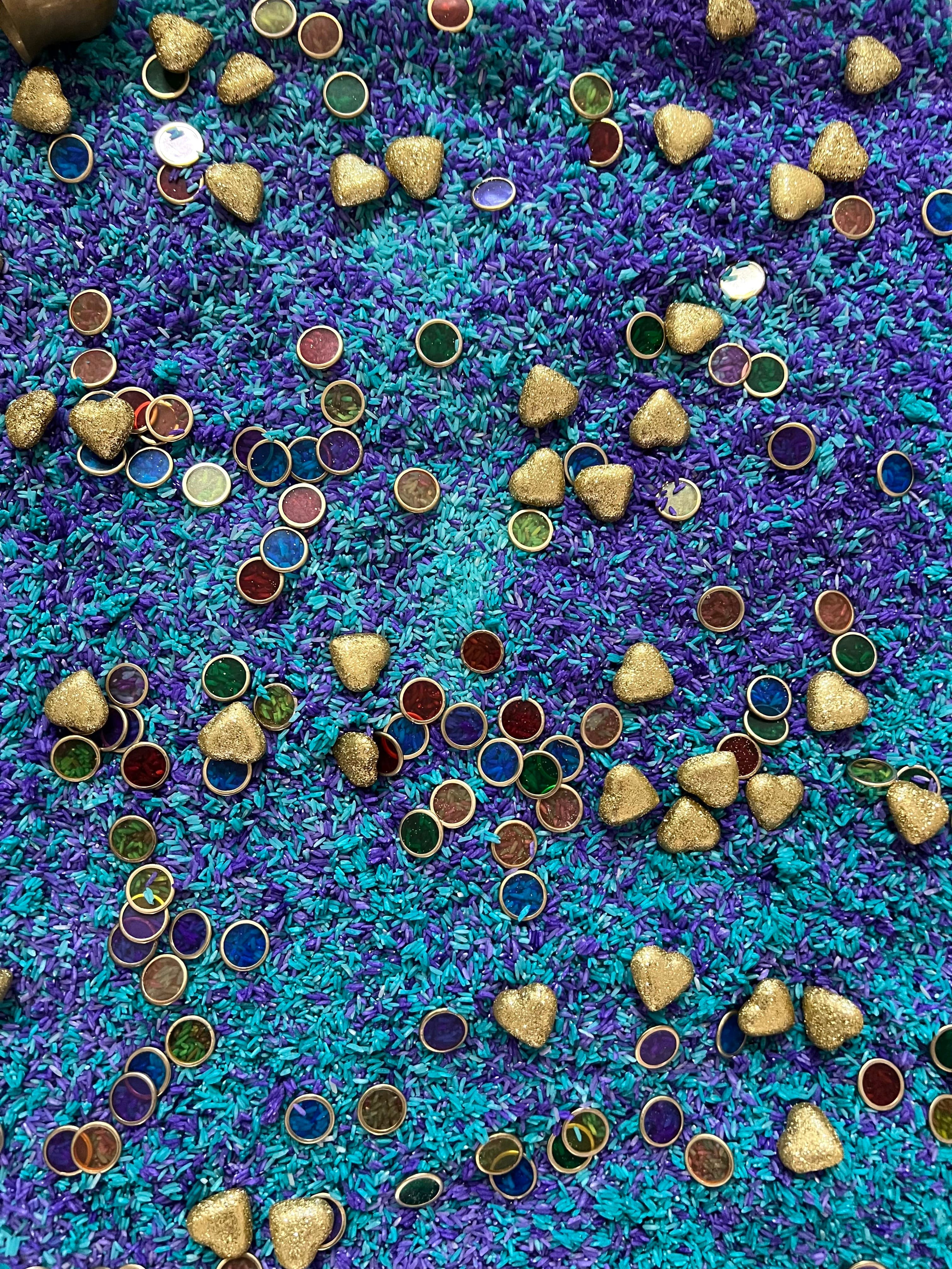 DIY Coloured Rice for Sensory Play